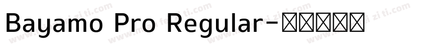 Bayamo Pro Regular字体转换
